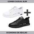 Tênis Masculino Casual Slim - Couro Legítimo (Últimas Unidades)