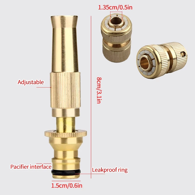 Bocal de Mangueira Pistola de Alta pressão Ajustável para Limpeza + Conector de brinde